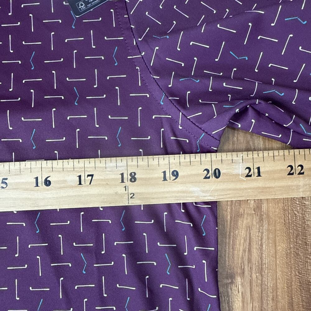 Walter Hagen Performance Geo Purple Golf shirt Size Small New NWT - Picture 3 of 4